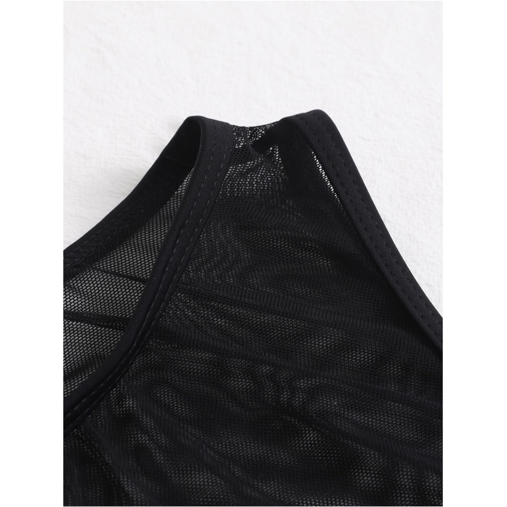 Black  Swim Mesh Coverup - Picture 9 of 15
